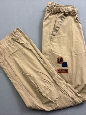 GUESS Men's Beige Track Pants XL (20) Elastic Waist Straight Leg Activewear
